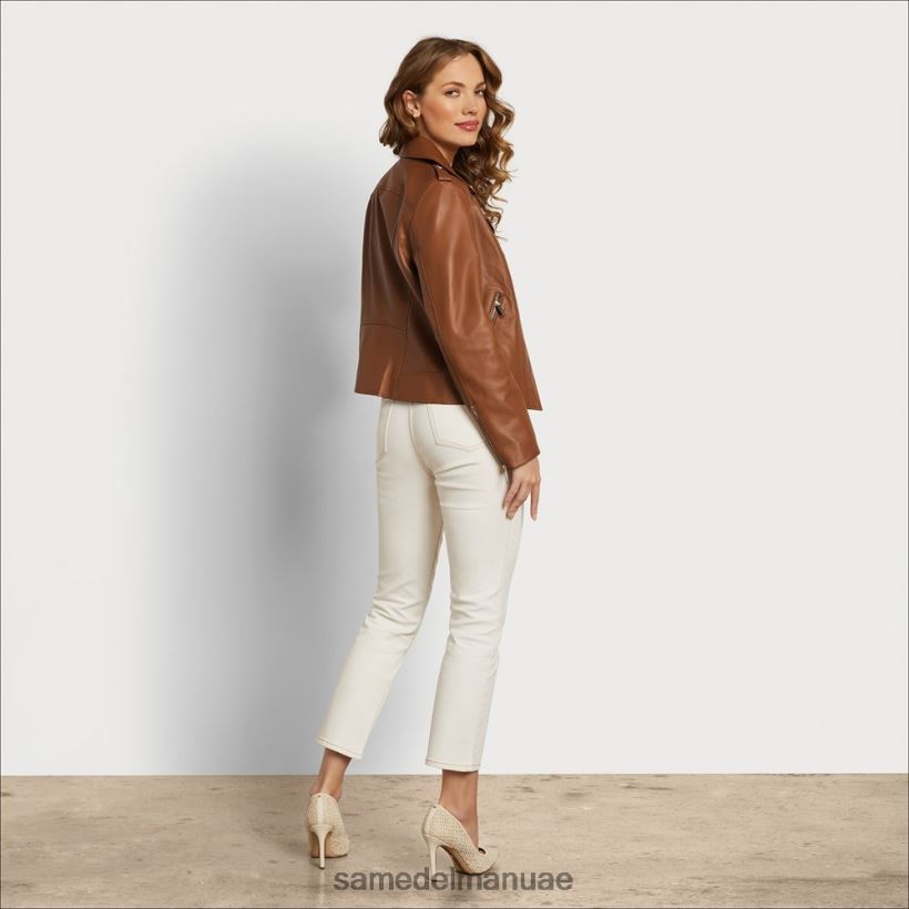كونياك ثياب Sam Edelman نحيف سترة موتو جلدية 246L6T1180