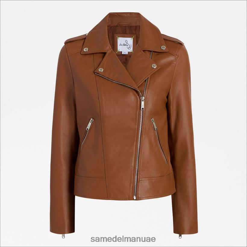 كونياك ثياب Sam Edelman نحيف سترة موتو جلدية 246L6T1180