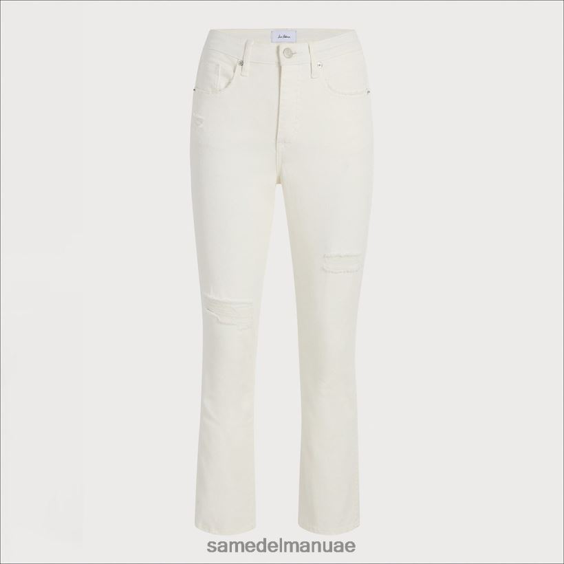 أبيض ثياب Sam Edelman نحيف بنطال ليني فلير متوسط ​​الارتفاع 246L6T1184
