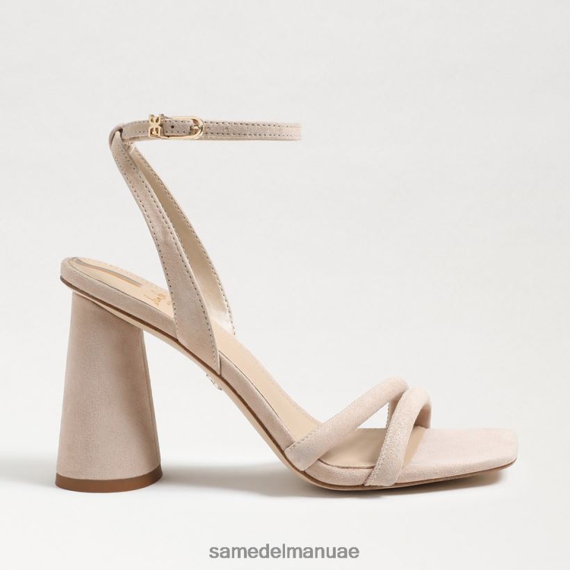 جلد الغزال كابتشينو أحذية Sam Edelman نحيف صندل بكعب عريض من كيا 246L6T118