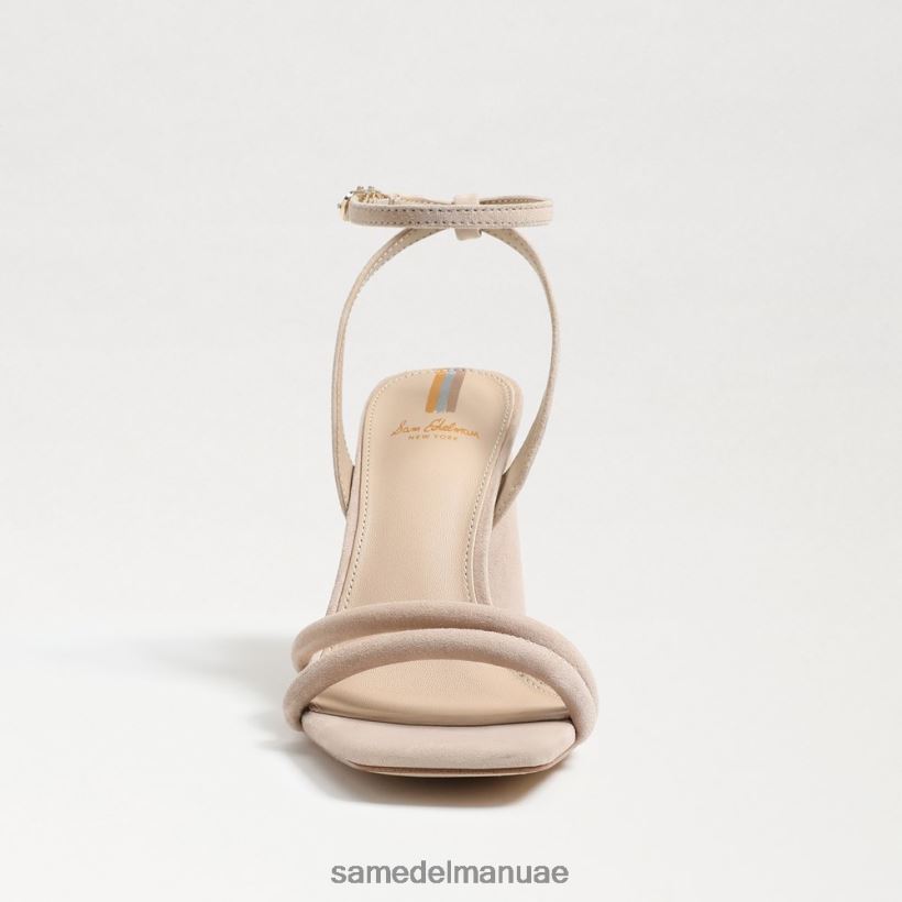 جلد الغزال كابتشينو أحذية Sam Edelman نحيف صندل بكعب عريض من كيا 246L6T118