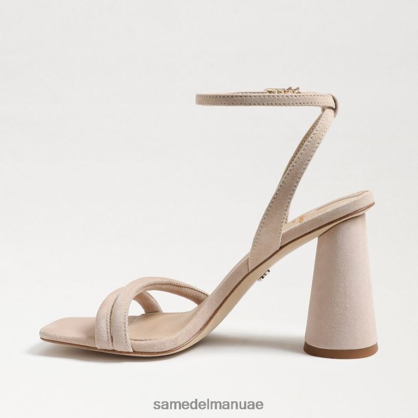 جلد الغزال كابتشينو أحذية Sam Edelman نحيف صندل بكعب عريض من كيا 246L6T118