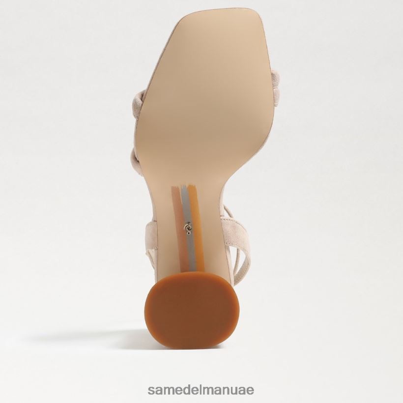 جلد الغزال كابتشينو أحذية Sam Edelman نحيف صندل بكعب عريض من كيا 246L6T118