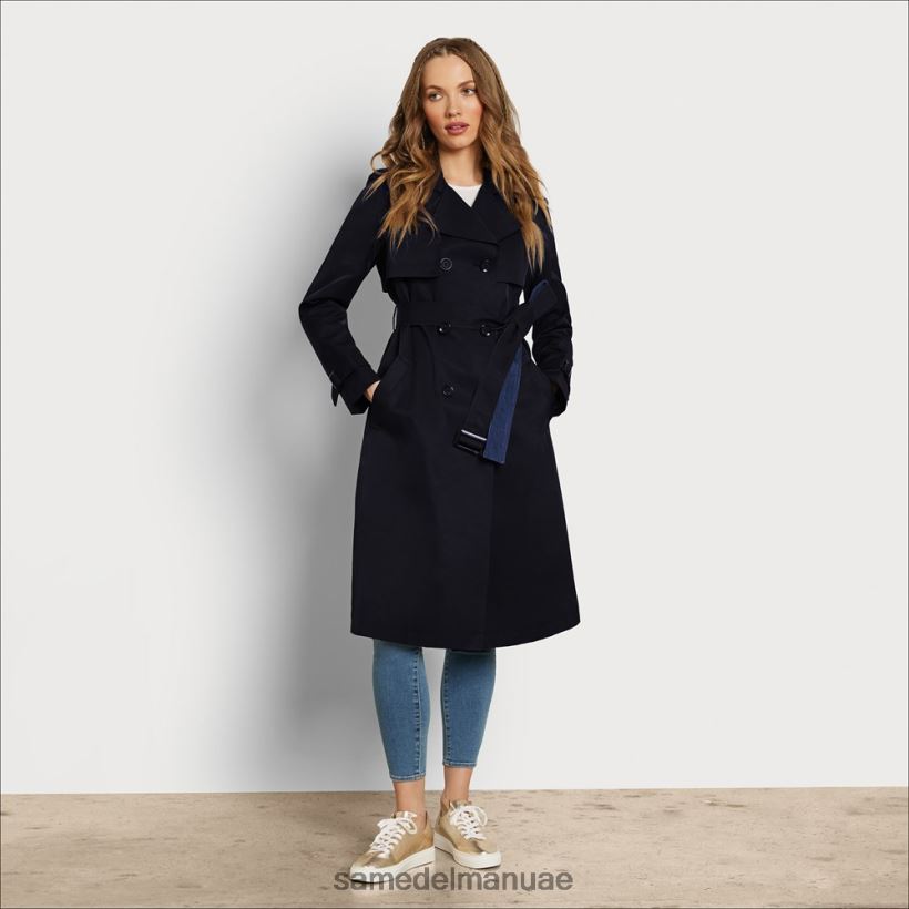 القوات البحرية ثياب Sam Edelman نحيف معطفا بحزام 246L6T1191
