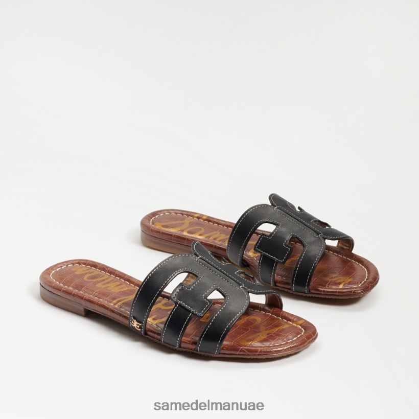 جلد أسود أحذية Sam Edelman نحيف صندل منزلق خليج 246L6T12