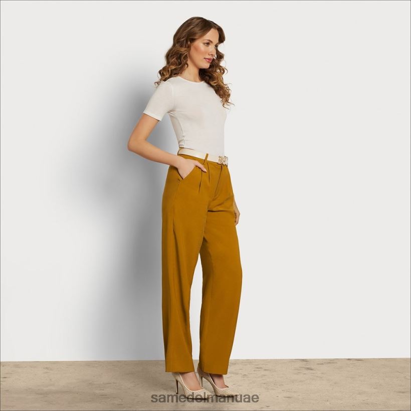بني ثياب Sam Edelman نحيف بنطال كودي عالي الارتفاع وواسع الساق 246L6T1210