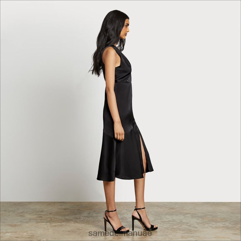 أسود ثياب Sam Edelman نحيف فستان ميدي بكتف واحد 246L6T1220