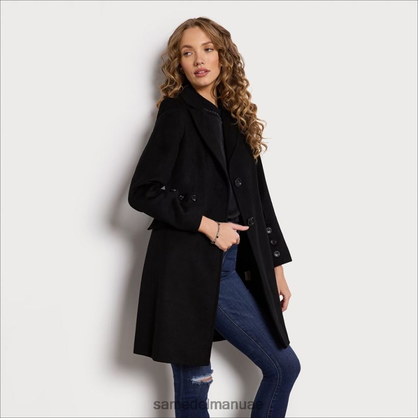أسود ثياب Sam Edelman نحيف معطف من الصوف 246L6T1221