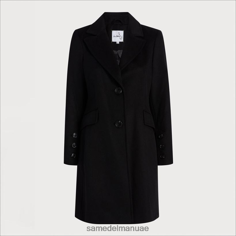 أسود ثياب Sam Edelman نحيف معطف من الصوف 246L6T1221