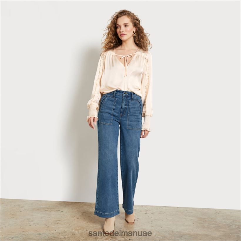 زوما ثياب Sam Edelman نحيف بنطال عالي الارتفاع كودي واسع الساق 246L6T1230