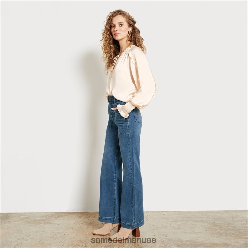 زوما ثياب Sam Edelman نحيف بنطال عالي الارتفاع كودي واسع الساق 246L6T1230