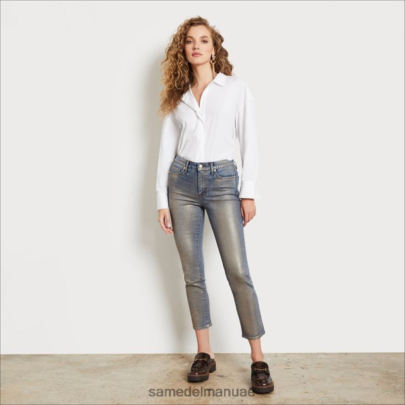 احباط ذهبي ثياب Sam Edelman نحيف ارتفاع بانت سليم مستقيم 246L6T1233