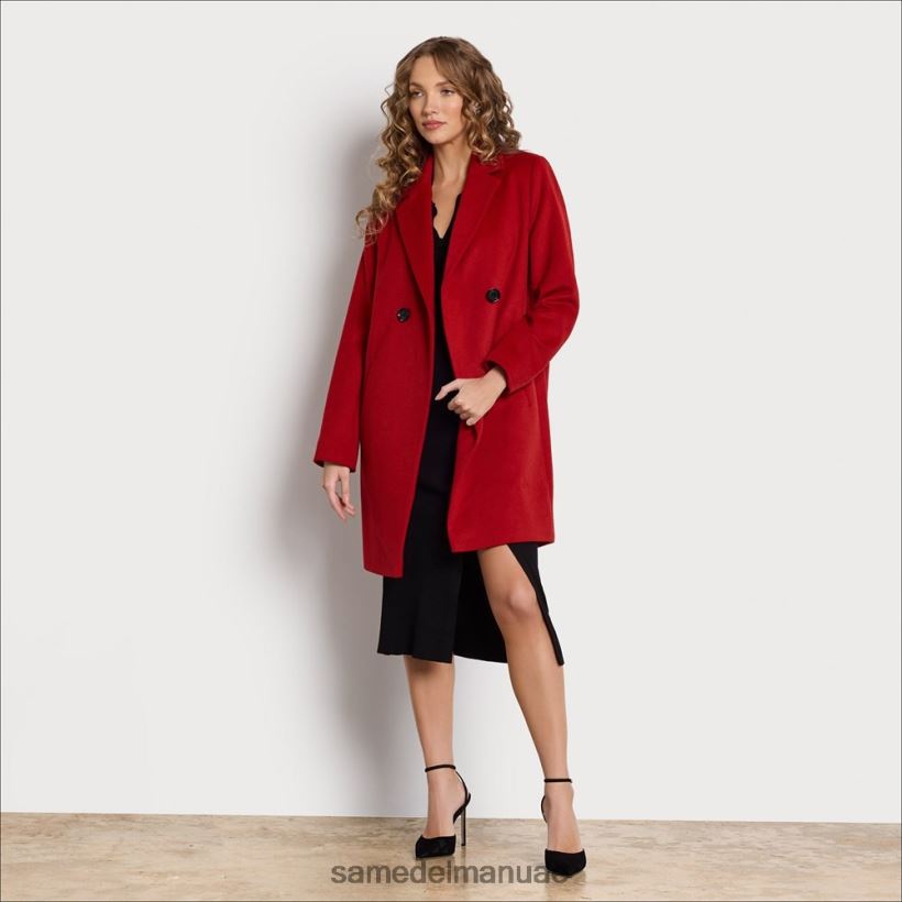 أحمر ثياب Sam Edelman نحيف معطف من مزيج الصوف 246L6T1239