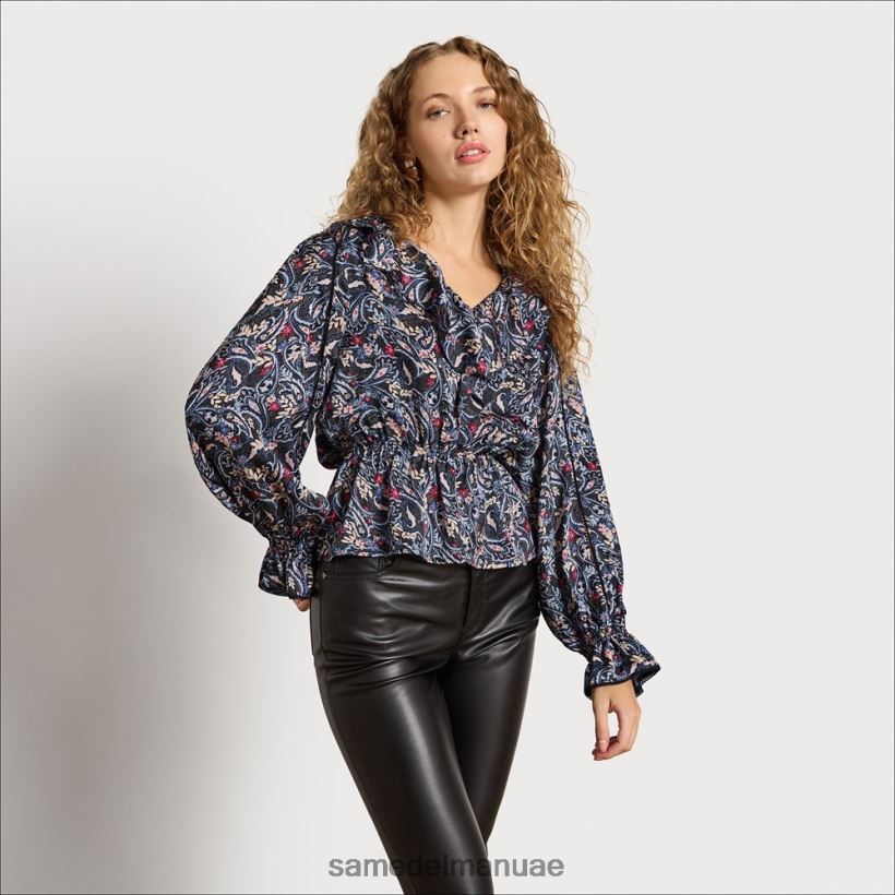 أسود بيزلي ثياب Sam Edelman نحيف بلوزة فيرمونت بأكمام طويلة 246L6T1242