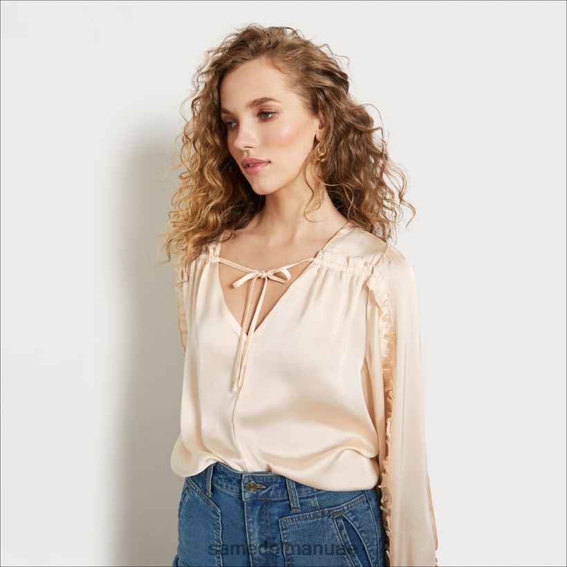 الرمال المتحركة ثياب Sam Edelman نحيف بلوزة فاريك بأكمام طويلة 246L6T1247