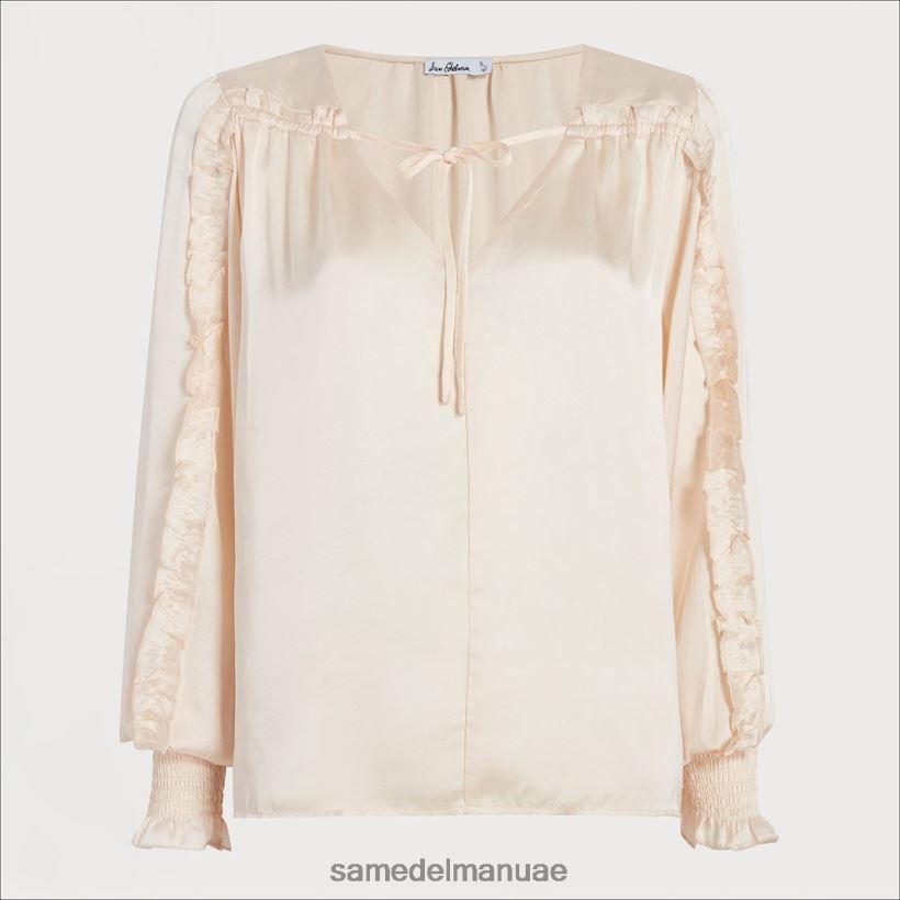 الرمال المتحركة ثياب Sam Edelman نحيف بلوزة فاريك بأكمام طويلة 246L6T1247