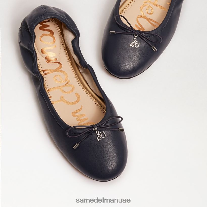 جلد بحري أحذية Sam Edelman نحيف شقة باليه فيليسيا 246L6T126