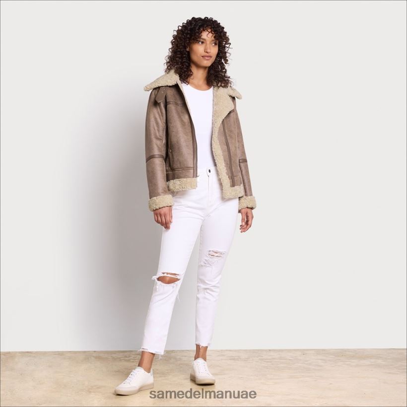 كاكي فاتح ثياب Sam Edelman نحيف سترة طيار قصيرة 246L6T1276