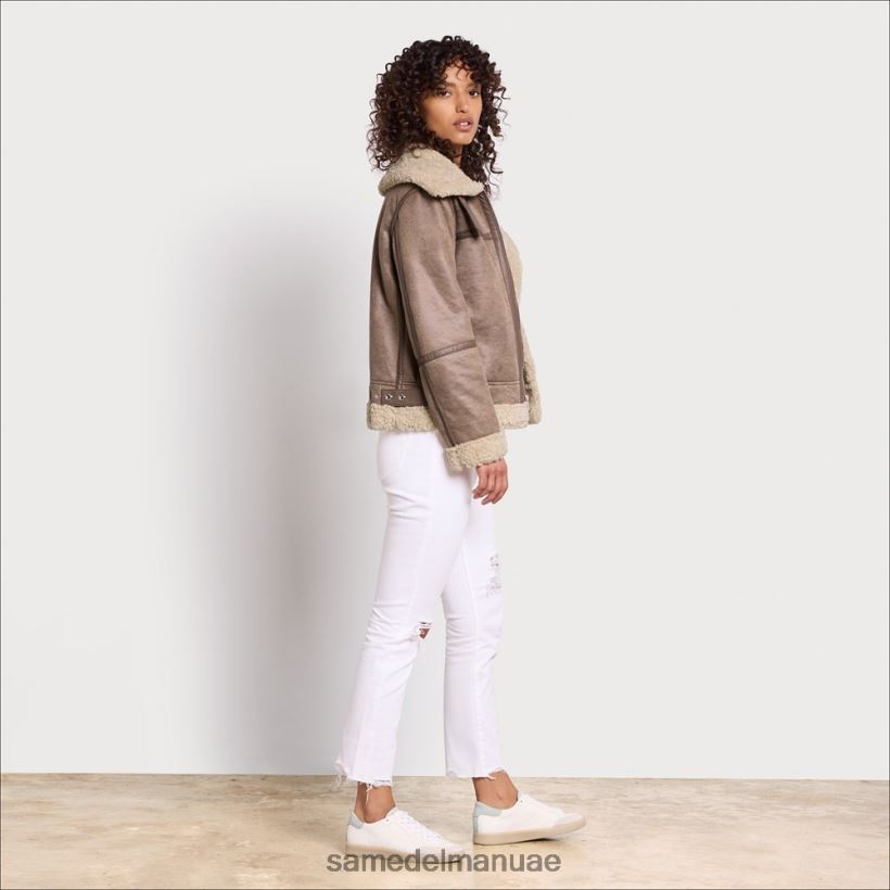 كاكي فاتح ثياب Sam Edelman نحيف سترة طيار قصيرة 246L6T1276