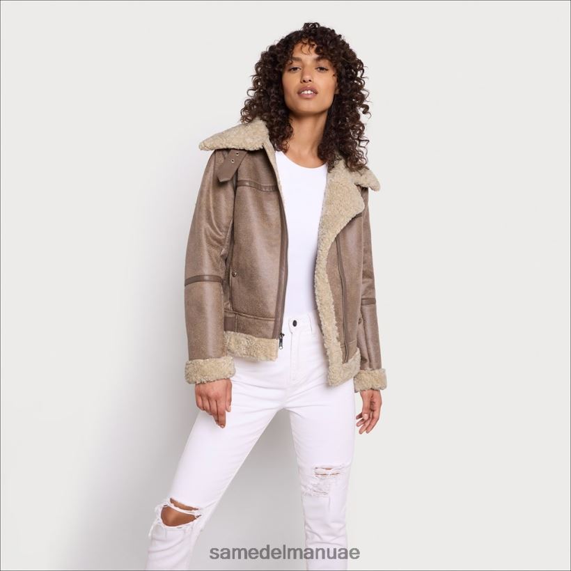 كاكي فاتح ثياب Sam Edelman نحيف سترة طيار قصيرة 246L6T1276