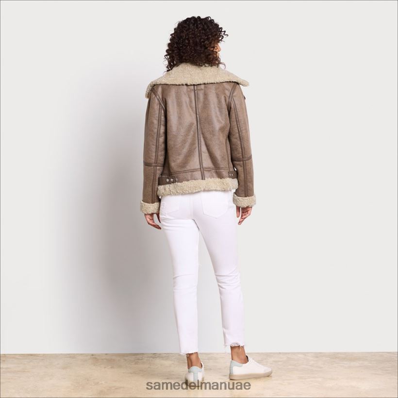 كاكي فاتح ثياب Sam Edelman نحيف سترة طيار قصيرة 246L6T1276