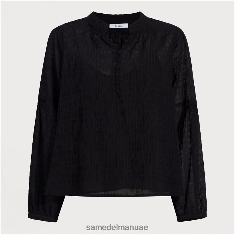 أسود ثياب Sam Edelman نحيف بلوزة إيميلين بأكمام طويلة 246L6T1278
