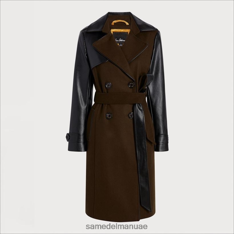 الأخضر العسكري ثياب Sam Edelman نحيف معطف من الصوف المختلط 246L6T1280