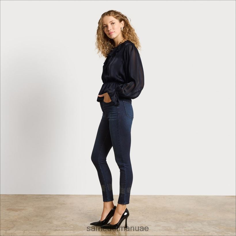 أسود ثياب Sam Edelman نحيف بلوزة فيرمونت بأكمام طويلة 246L6T1283