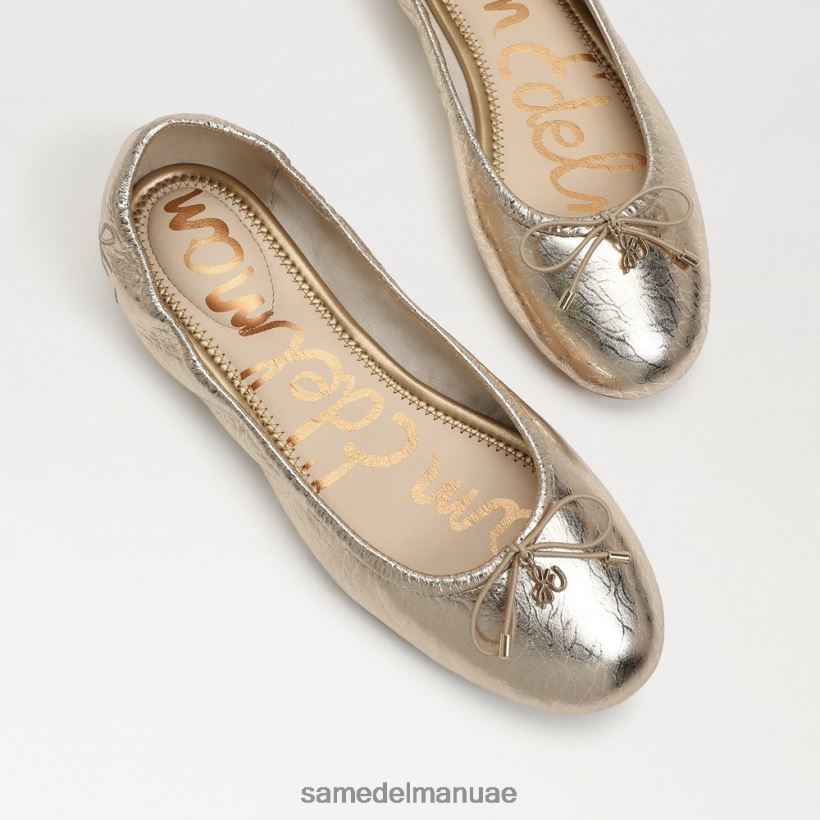 جلد أوراق الذهب أحذية Sam Edelman نحيف شقة باليه فيليسيا 246L6T129