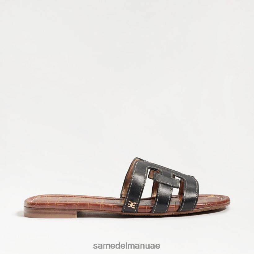 جلد أسود أحذية Sam Edelman نحيف صندل منزلق خليج 246L6T12