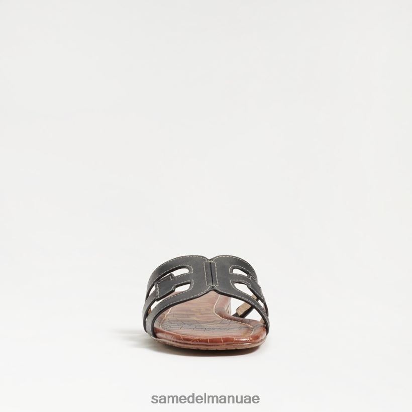 جلد أسود أحذية Sam Edelman نحيف صندل منزلق خليج 246L6T12