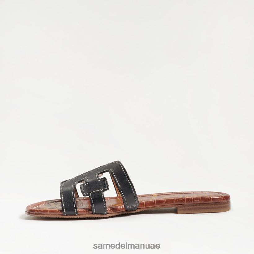 جلد أسود أحذية Sam Edelman نحيف صندل منزلق خليج 246L6T12