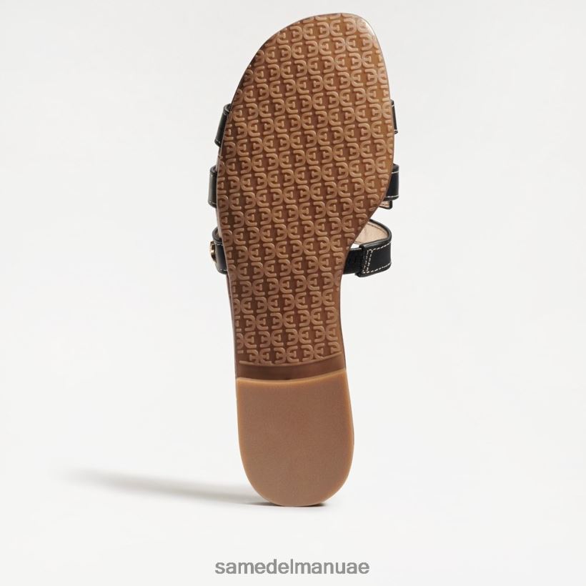 جلد أسود أحذية Sam Edelman نحيف صندل منزلق خليج 246L6T12