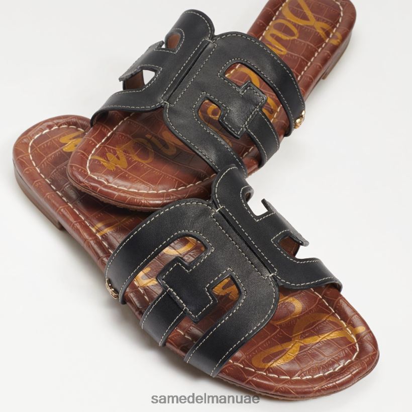 جلد أسود أحذية Sam Edelman نحيف صندل منزلق خليج 246L6T12