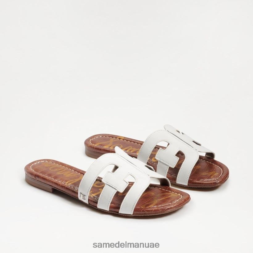 جلد أبيض مشرق أحذية Sam Edelman نحيف صندل منزلق خليج 246L6T13