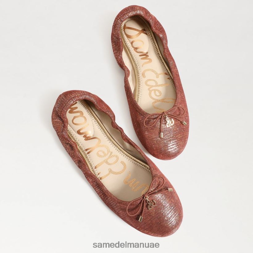 الصدأ الوردي أحذية Sam Edelman نحيف شقة باليه فيليسيا 246L6T130