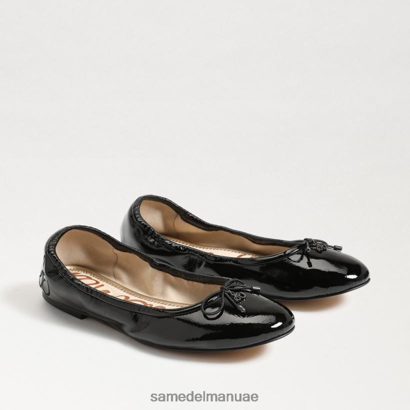 أسود براءة اختراع أحذية Sam Edelman نحيف شقة باليه فيليسيا 246L6T131