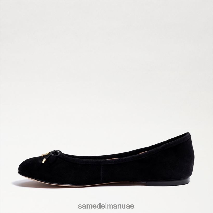 جلد الغزال الأسود أحذية Sam Edelman نحيف شقة باليه فيليسيا 246L6T133