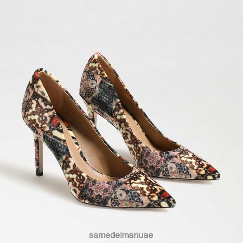 عاجي متعدد المخمل أحذية Sam Edelman نحيف كعب عسلي مدبب عند الأصابع 246L6T135