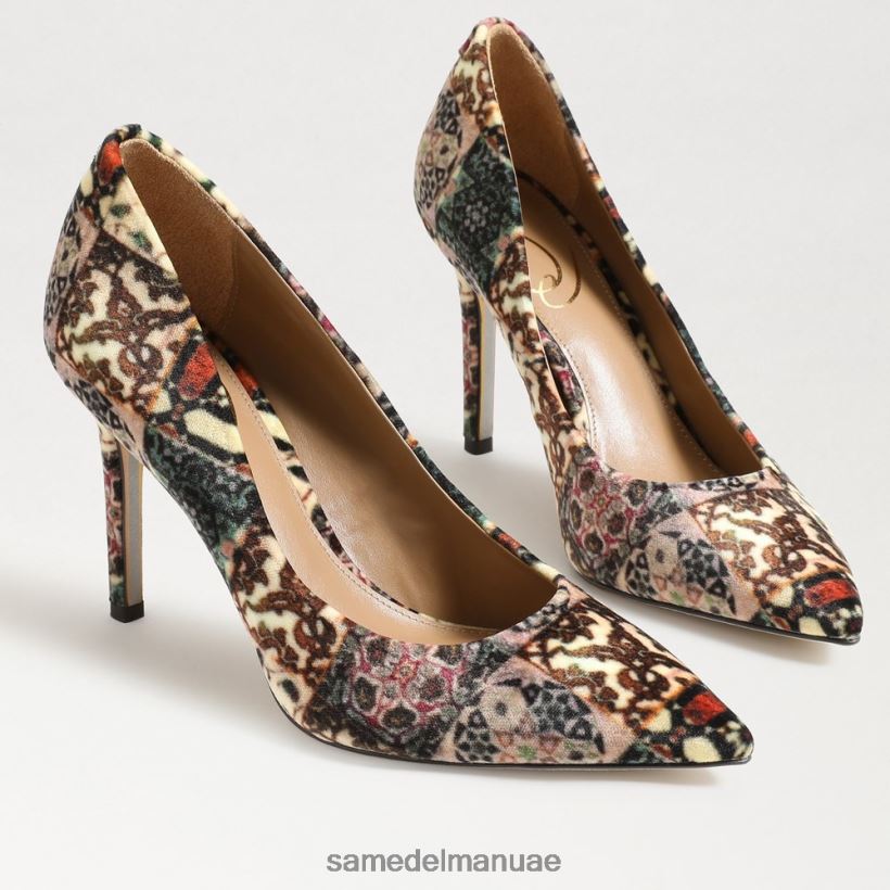 عاجي متعدد المخمل أحذية Sam Edelman نحيف كعب عسلي مدبب عند الأصابع 246L6T135