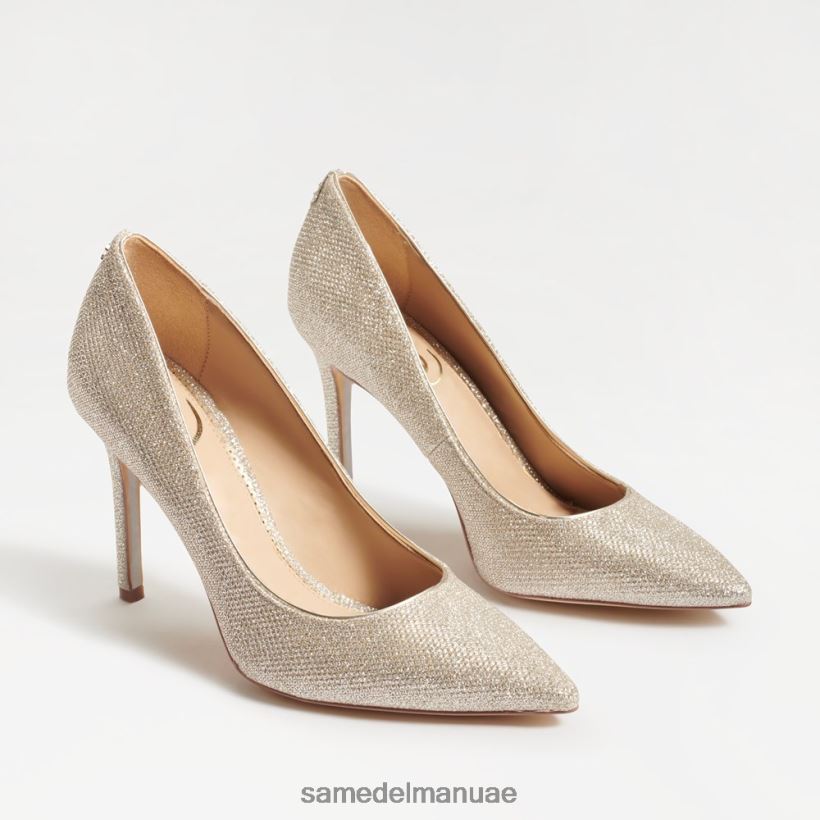 شبكة ذهبية خفيفة أحذية Sam Edelman نحيف كعب عسلي مدبب عند الأصابع 246L6T136