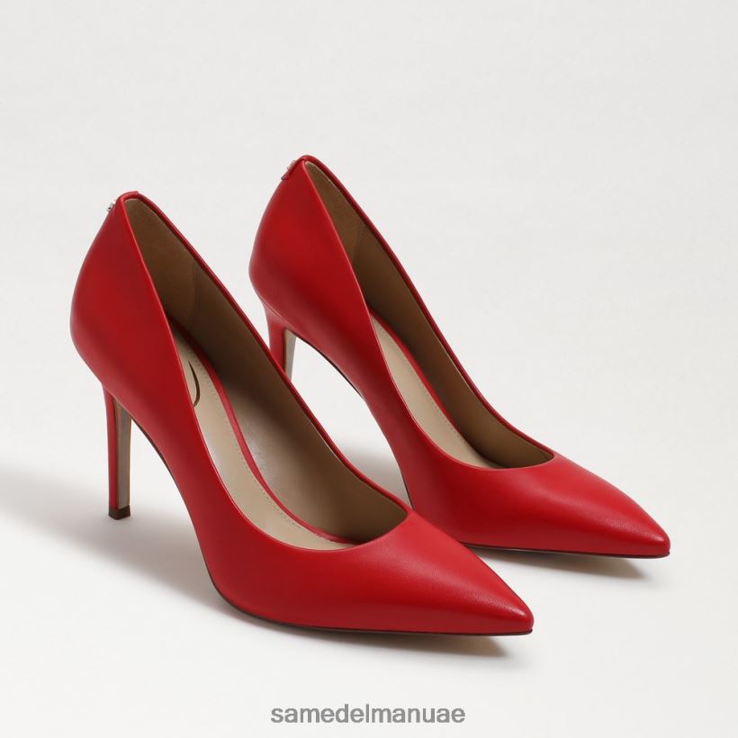 جلد أحمر باريسي أحذية Sam Edelman نحيف كعب عسلي مدبب عند الأصابع 246L6T137