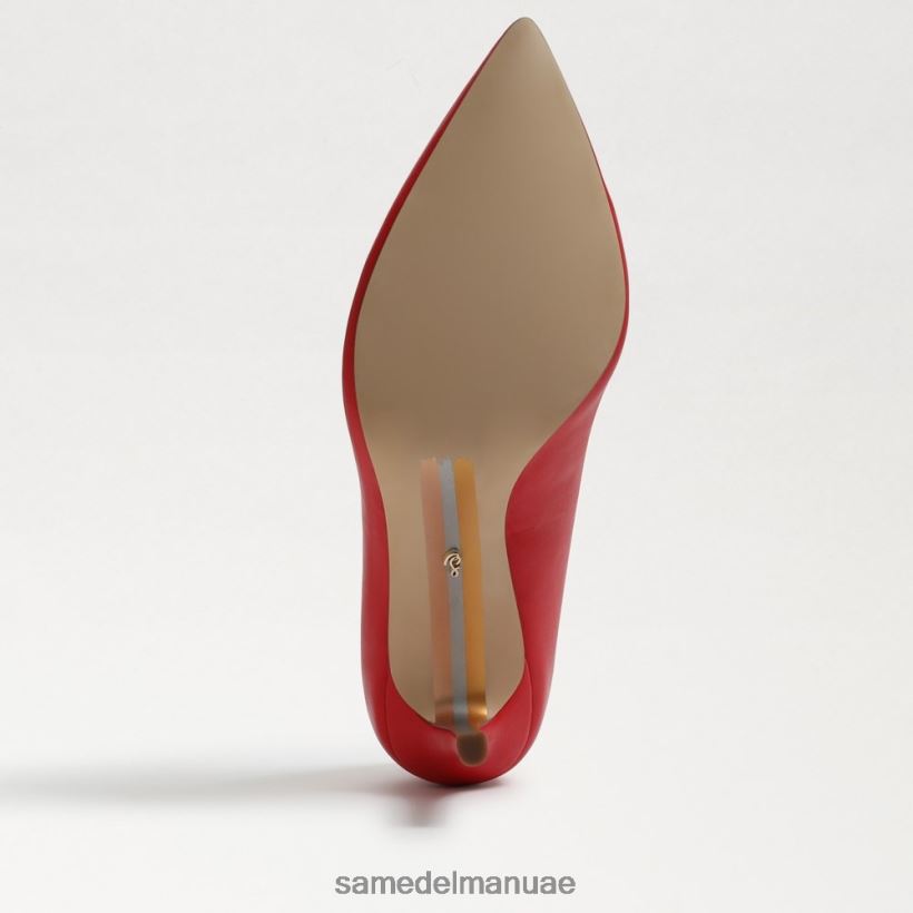 جلد أحمر باريسي أحذية Sam Edelman نحيف كعب عسلي مدبب عند الأصابع 246L6T137