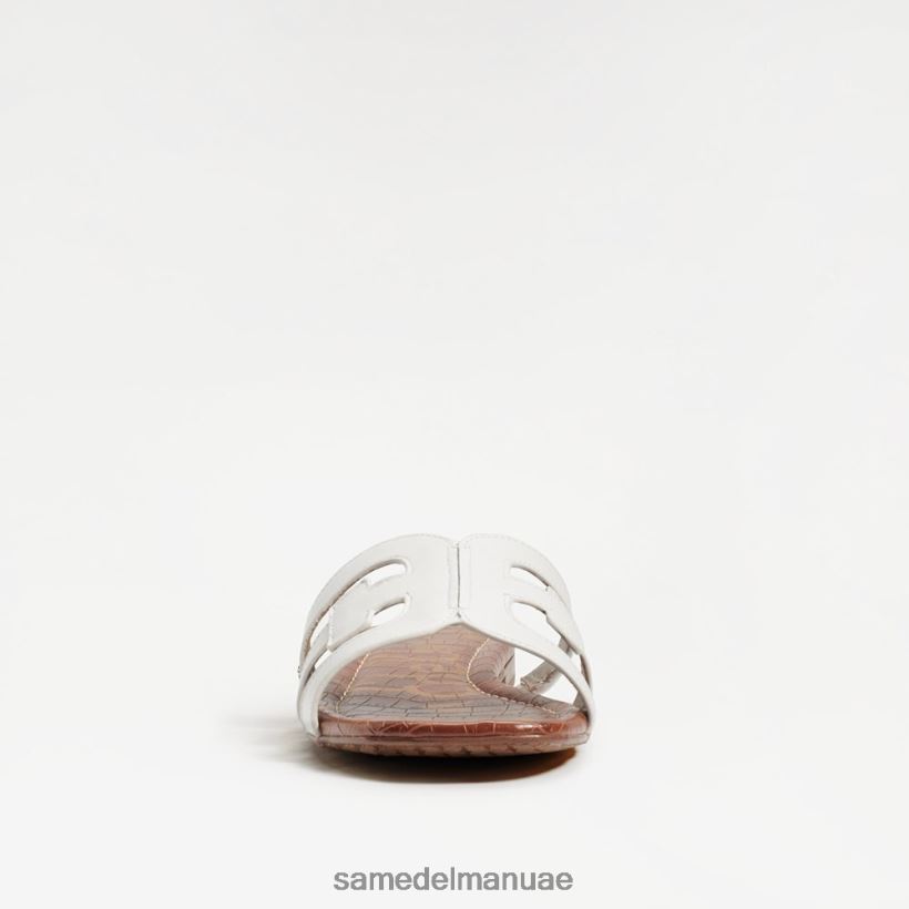 جلد أبيض مشرق أحذية Sam Edelman نحيف صندل منزلق خليج 246L6T13