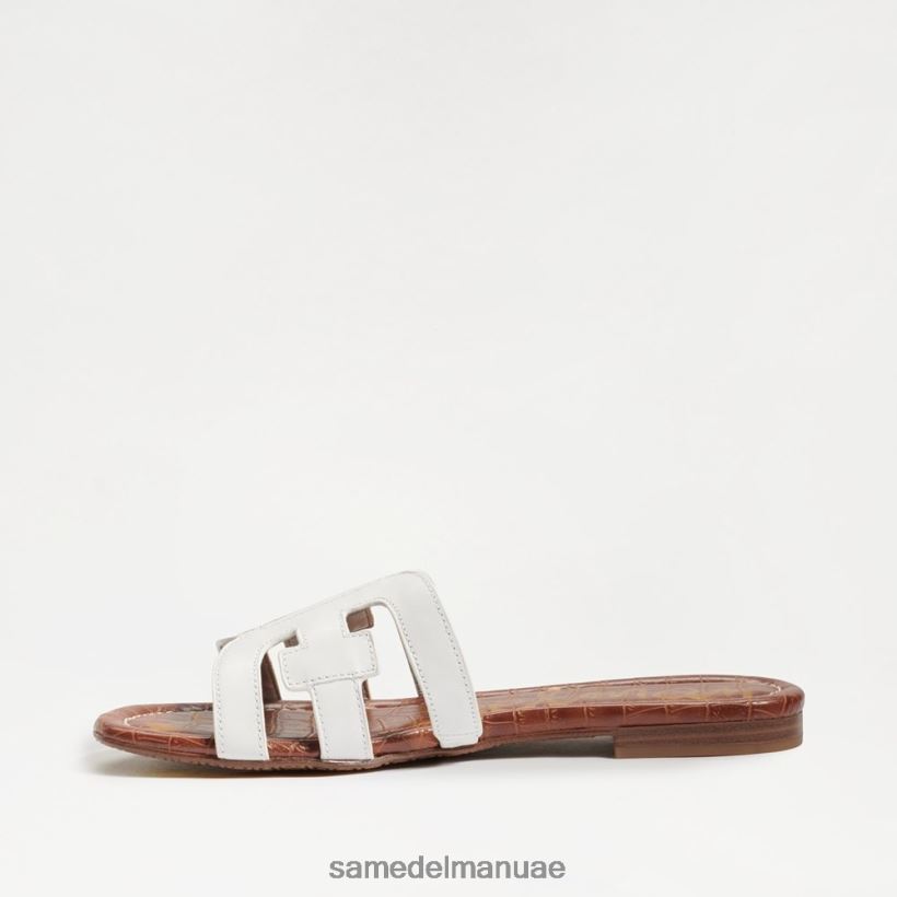 جلد أبيض مشرق أحذية Sam Edelman نحيف صندل منزلق خليج 246L6T13
