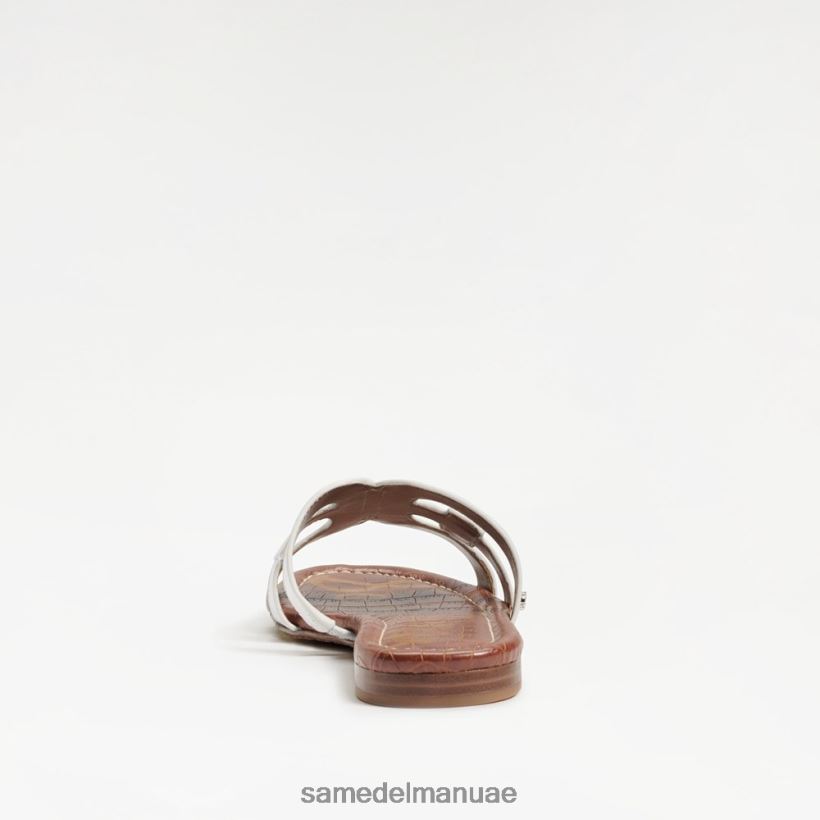 جلد أبيض مشرق أحذية Sam Edelman نحيف صندل منزلق خليج 246L6T13