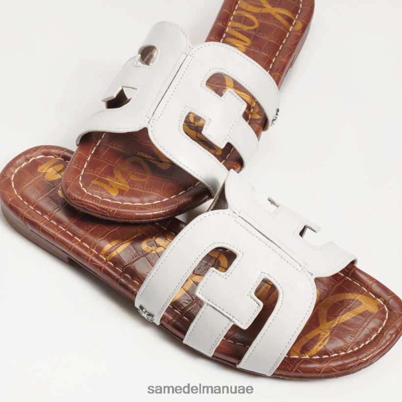 جلد أبيض مشرق أحذية Sam Edelman نحيف صندل منزلق خليج 246L6T13