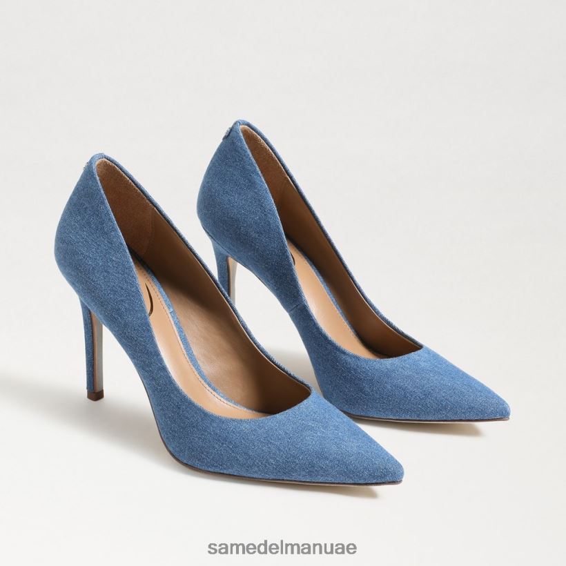 النيلي المغسول أحذية Sam Edelman نحيف كعب عسلي مدبب عند الأصابع 246L6T141