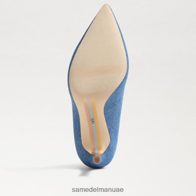 النيلي المغسول أحذية Sam Edelman نحيف كعب عسلي مدبب عند الأصابع 246L6T141