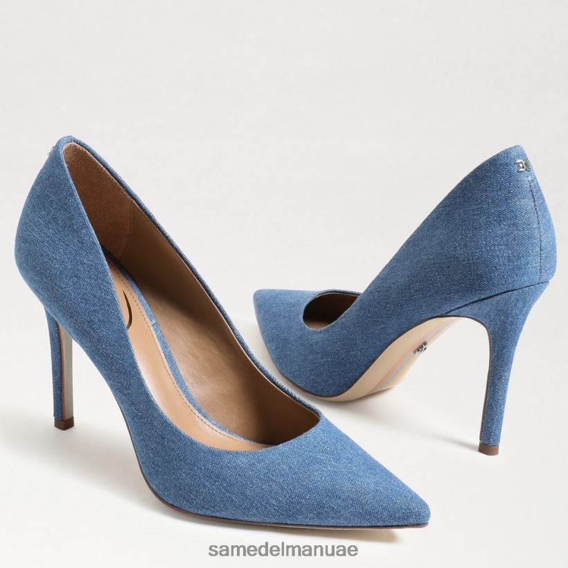 النيلي المغسول أحذية Sam Edelman نحيف كعب عسلي مدبب عند الأصابع 246L6T141